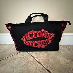Victoria's Secret Black Tote with Red Accents